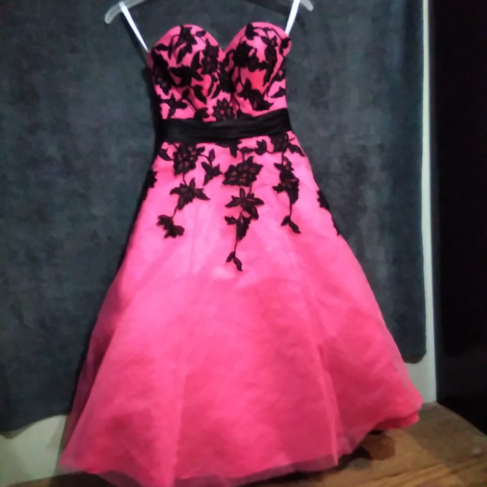 Size 2 Hot Pink Precious Formals Prom Dres